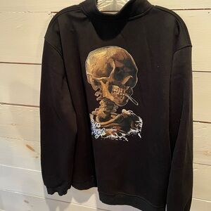 Van Gogh Immersive Experience Men's Black Full-Zip Sweatshirt size 3XL, EUC
